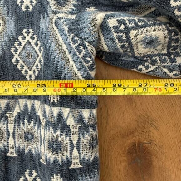 Tan Trums Vintage Southwestern Print Jacket Plus Size 22/24 Blue Concho Buttons - Picture 6 of 7